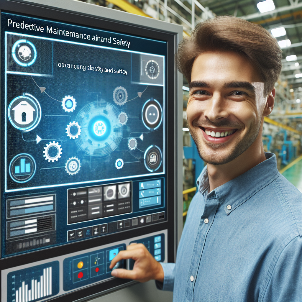 Opérateur utilisant IHM pour maintenance prédictive en usine